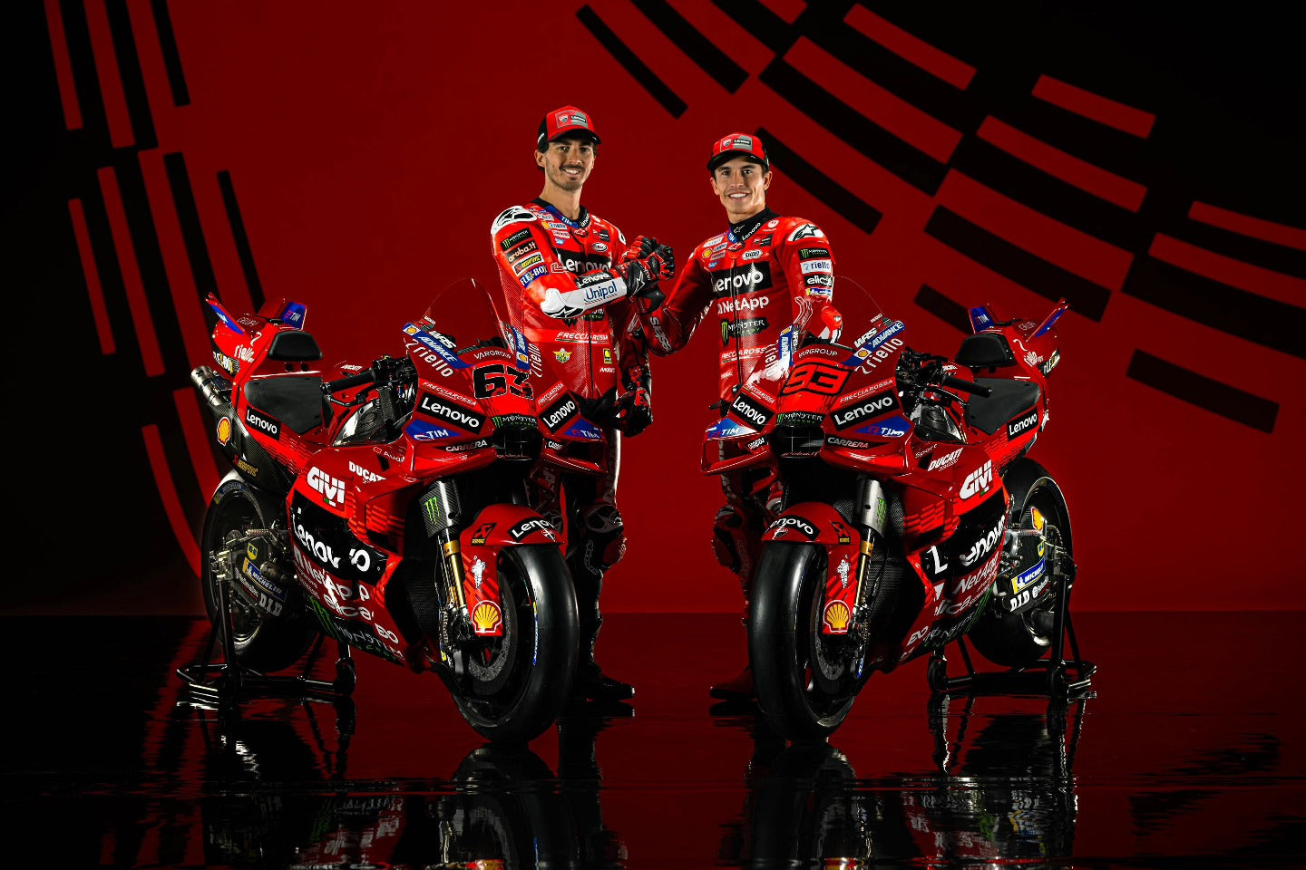 Marc Marquez and Francesco Bagnaia present 2025 Ducati MotoGP livery
