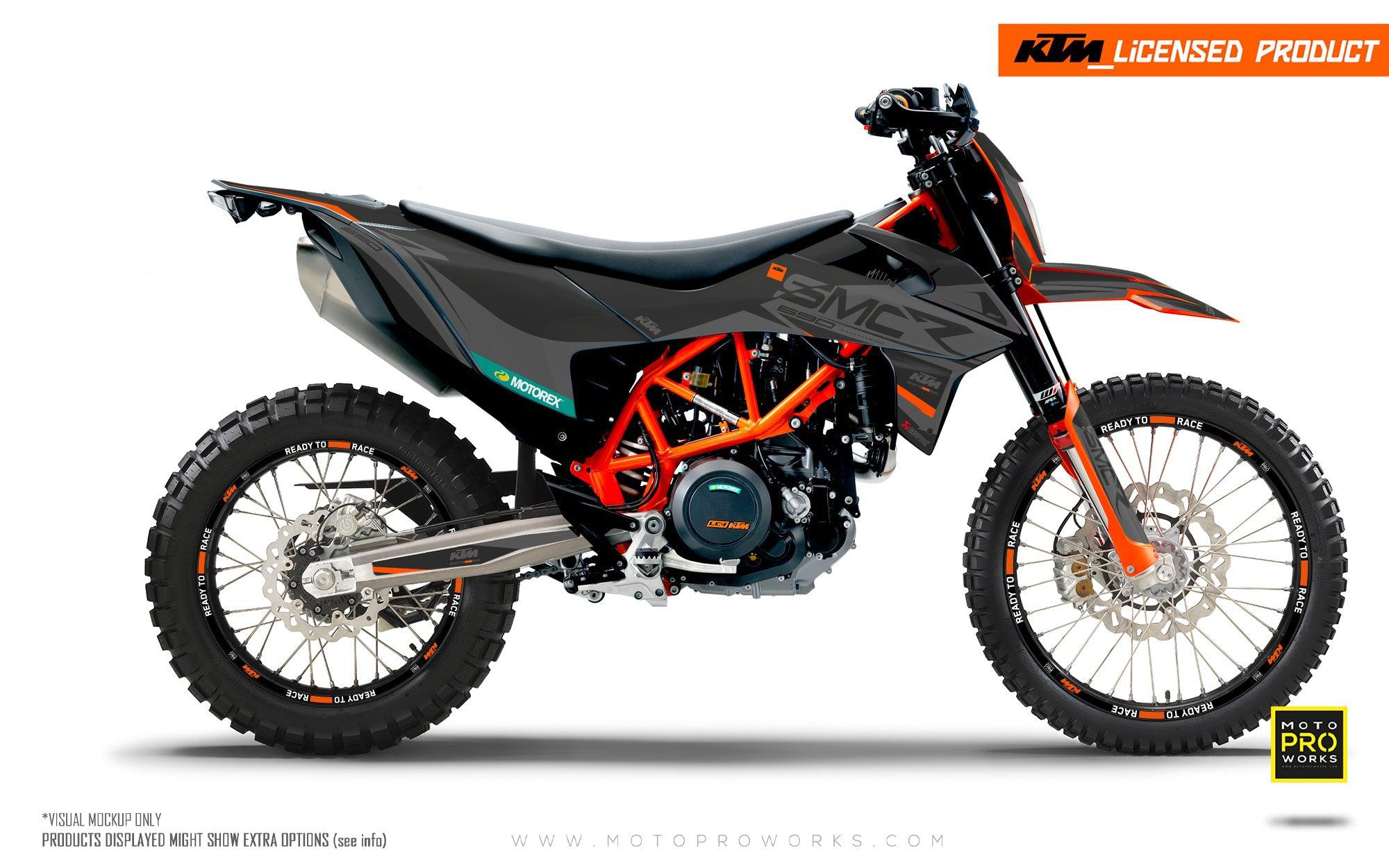 KTM 690 Enduro GRAPHICS - "Racer" (Grey) - MotoProWorks