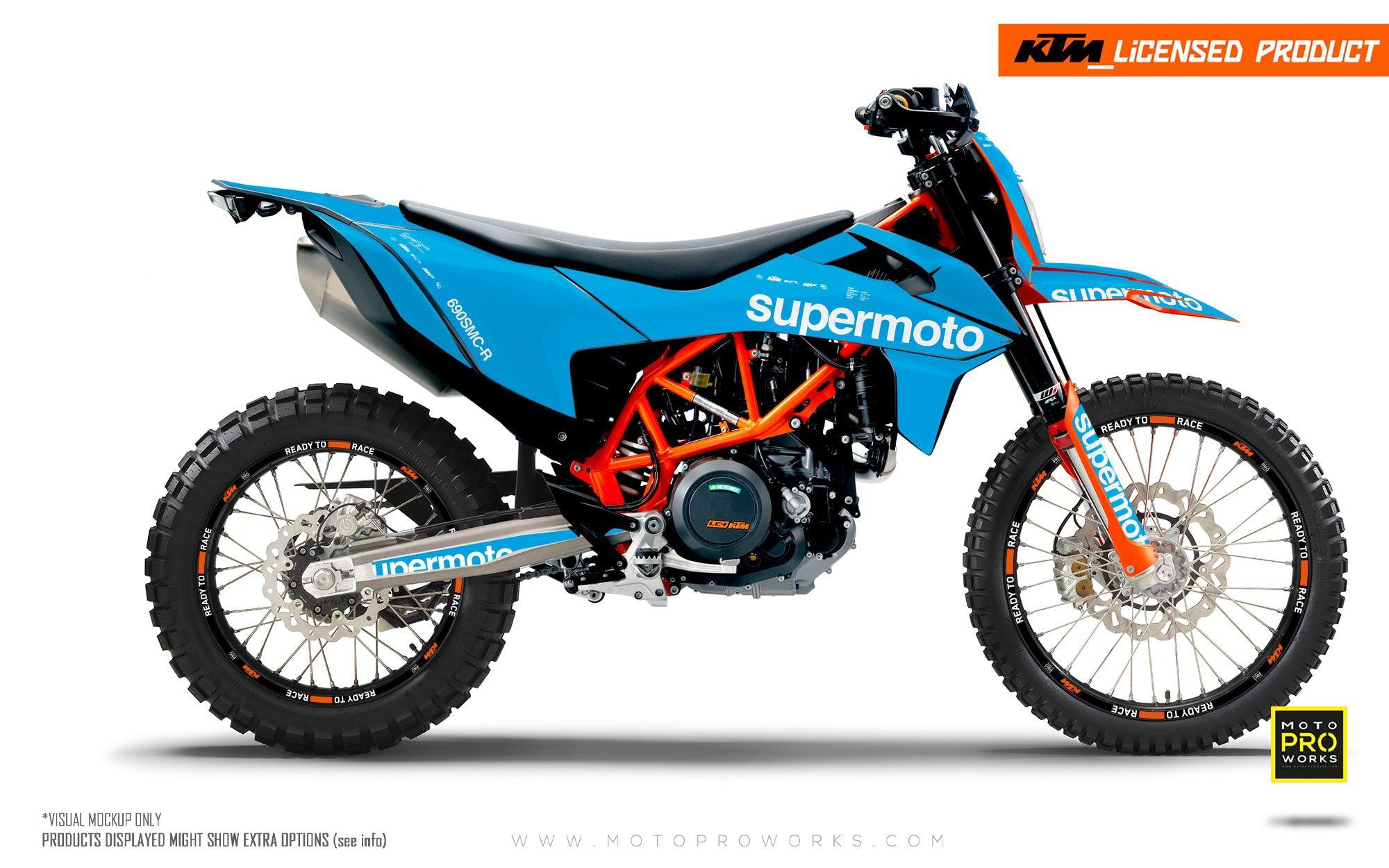 KTM 690 Enduro GRAPHICS - "Type" (Light Blue) - MotoProWorks