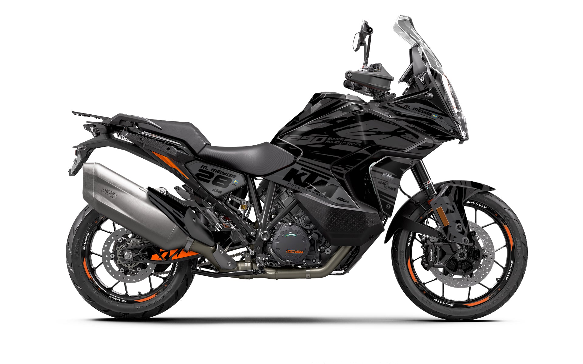 KTM 1290 Super Adventure GRAPHICS - "Fragment" (Black) - MotoProWorks