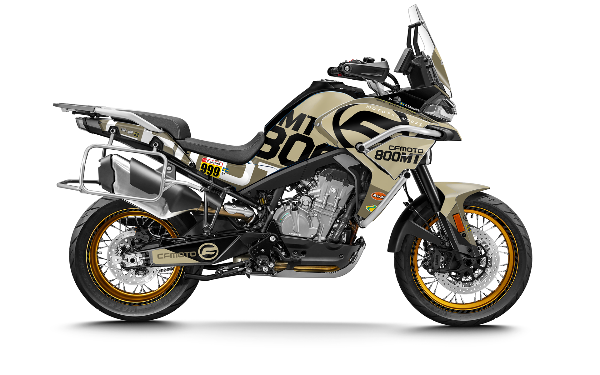 CFMOTO 800 MT GRAPHICS - "Waypointer" (Sand) - MotoProWorks