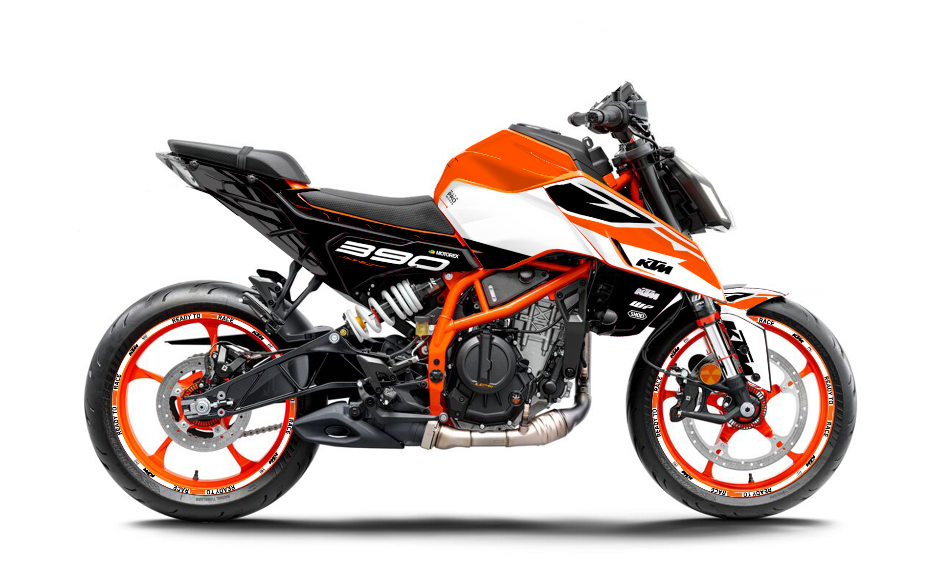 KTM 125 Duke GRAPHICS - "Fuse" (White) - MotoProWorks