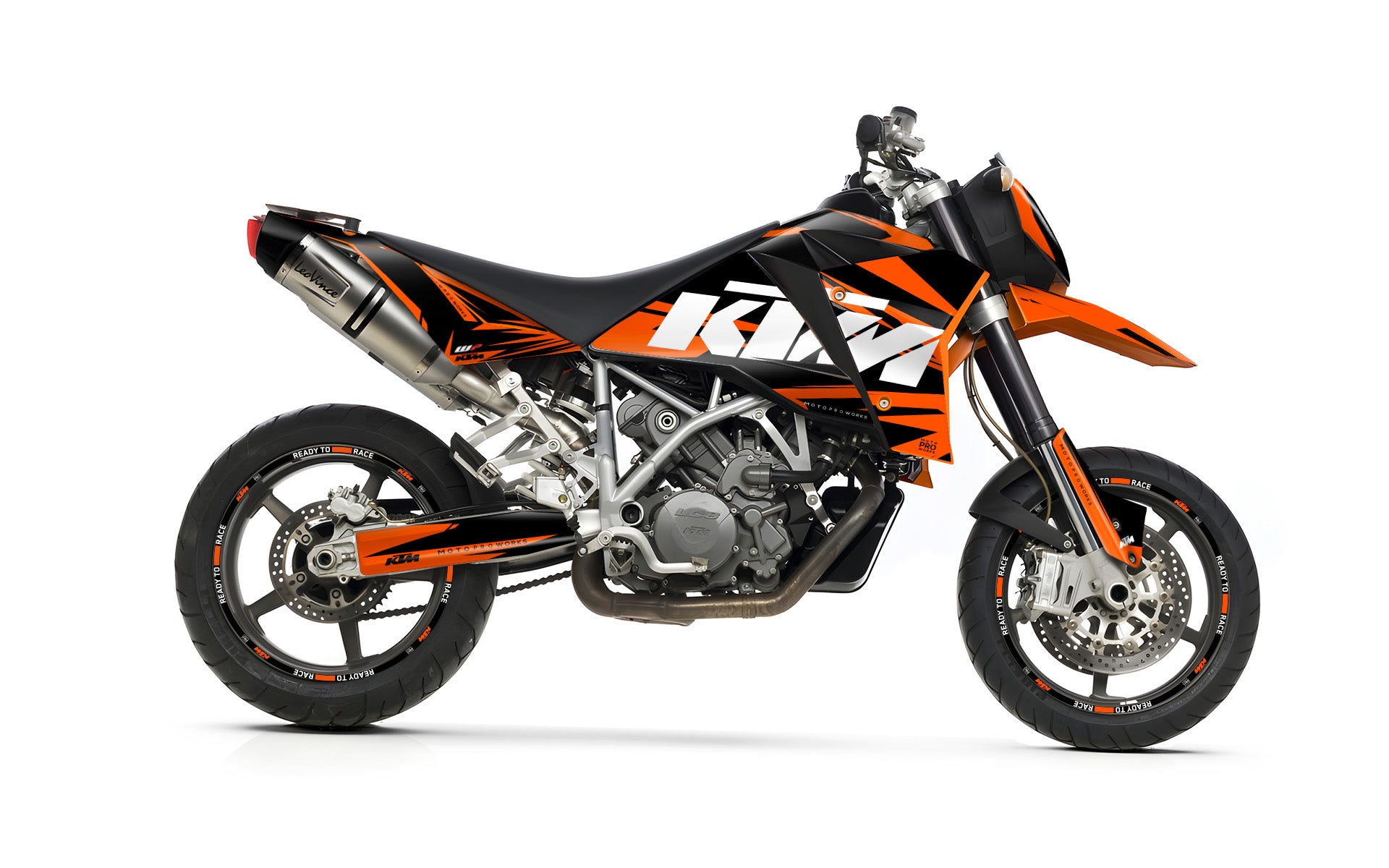 KTM 950 SM / SMR GRAPHICS - "Edge" (Orange) - MotoProWorks