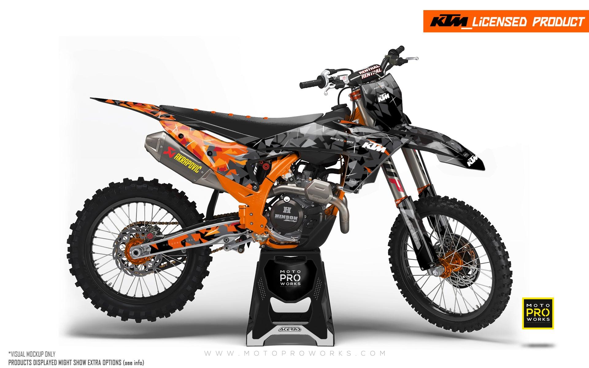 KTM SX / SX-F GRAPHICS - "Flake" (Black/Orange) - MotoProWorks