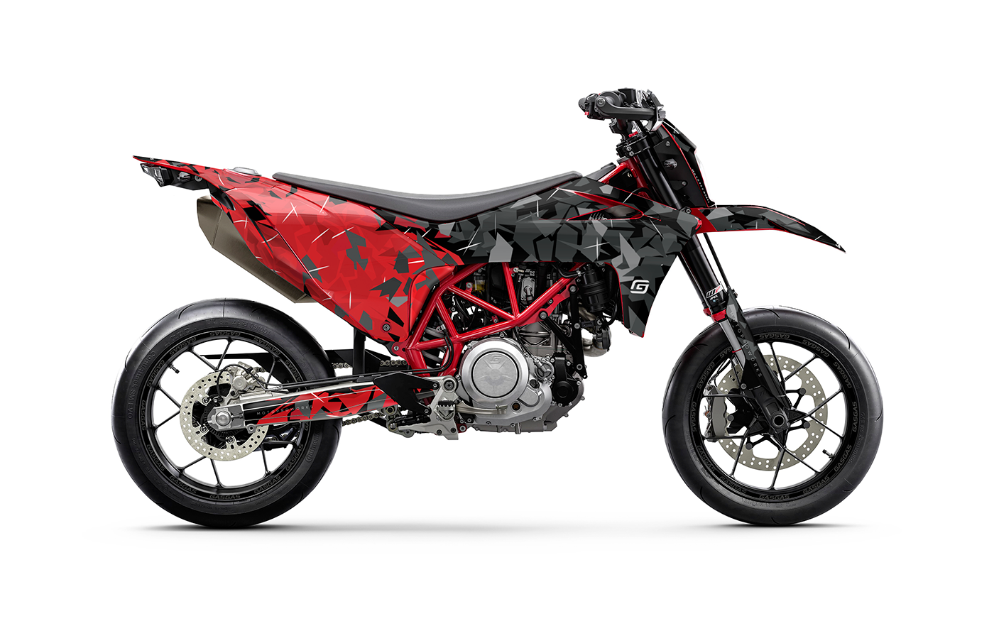 GASGAS SM 700 GRAPHICS - "Flake" (Black/Red) - MotoProWorks