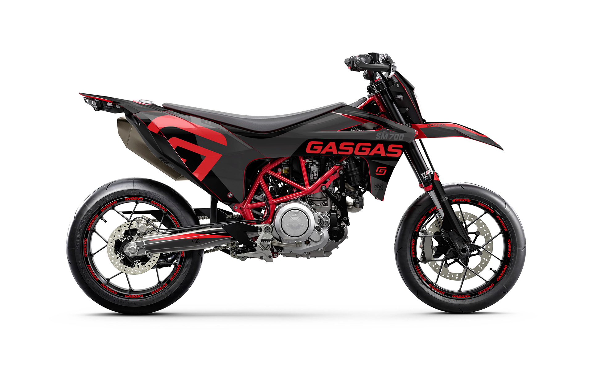 GASGAS SM 700 GRAPHICS - "Torque" (Black/Red) - MotoProWorks