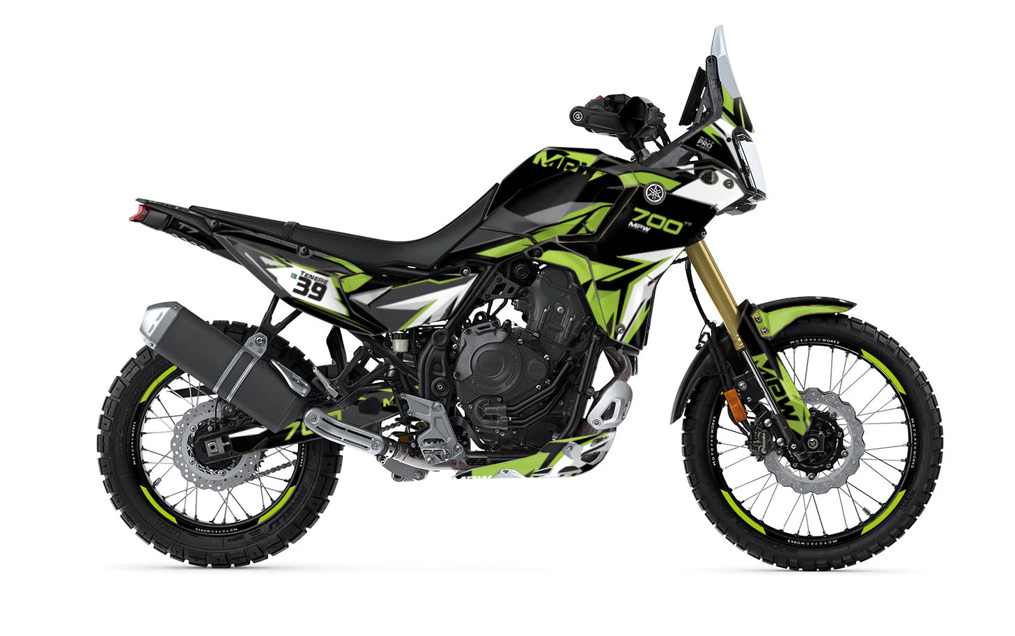Kits Déco Yamaha Tenere 700 - « Horizon » (Vert)