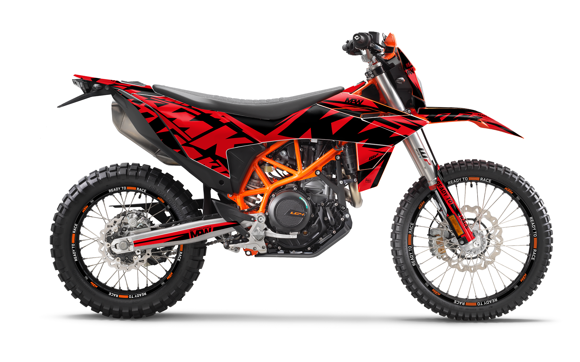 KTM 690 ENDURO R 2026 GRAPHICS - "Kickdrift" (Red) - MotoProWorks