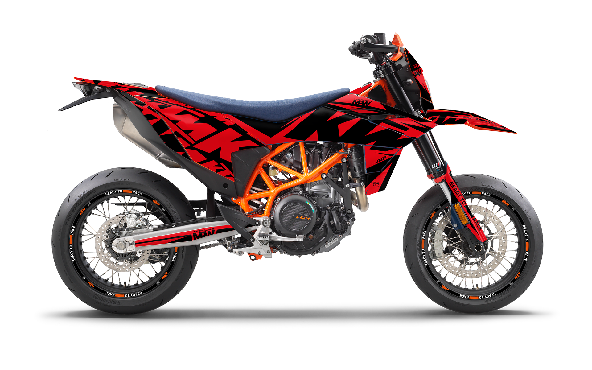 KTM 690 SMC-R 2026 GRAPHICS - "Kickdrift" (Red) - MotoProWorks