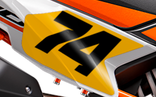 Number Plate Decal Set - KTM 890 SMT - MotoProWorks