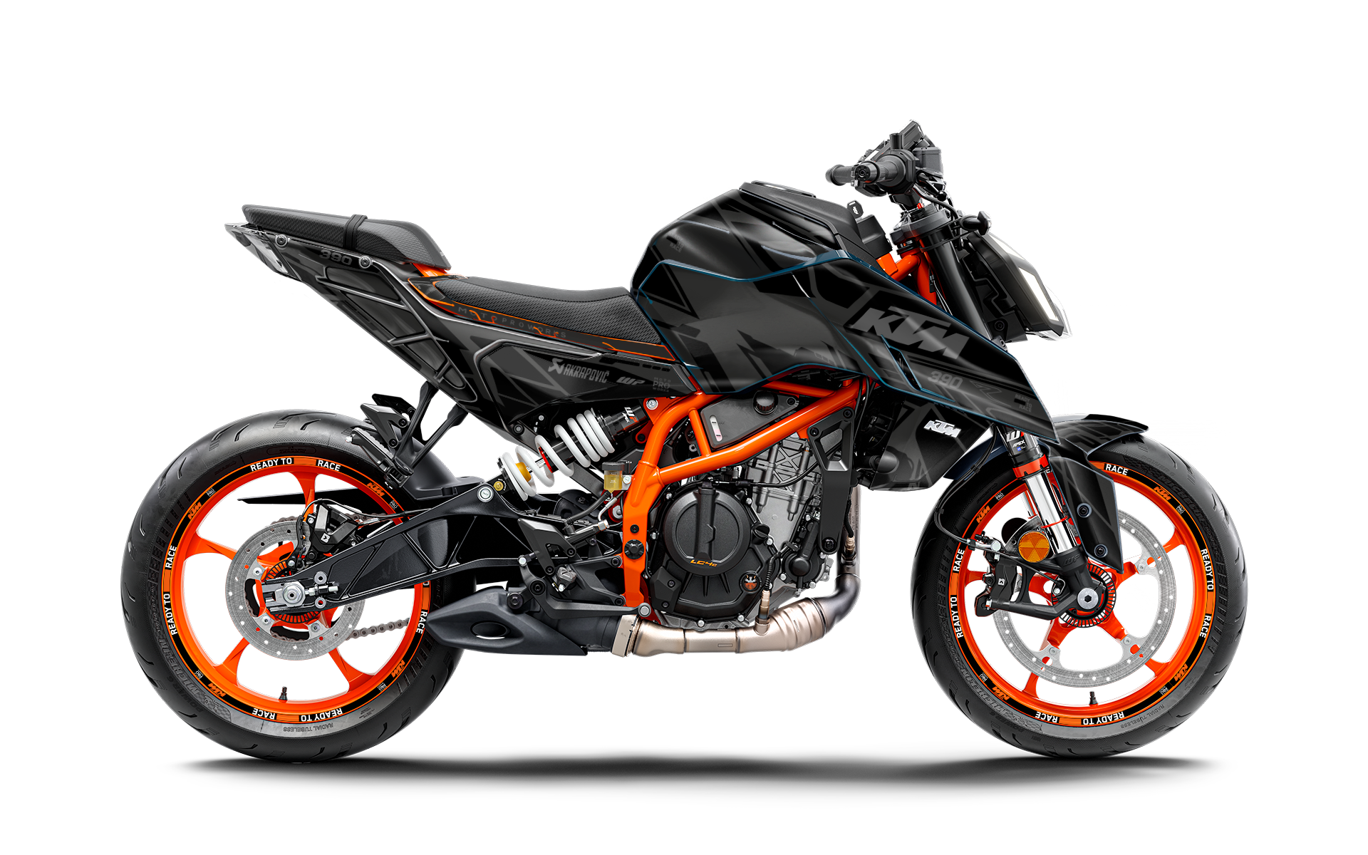 KTM 390 Duke GRAPHICS - "Pulse" (Black) - MotoProWorks