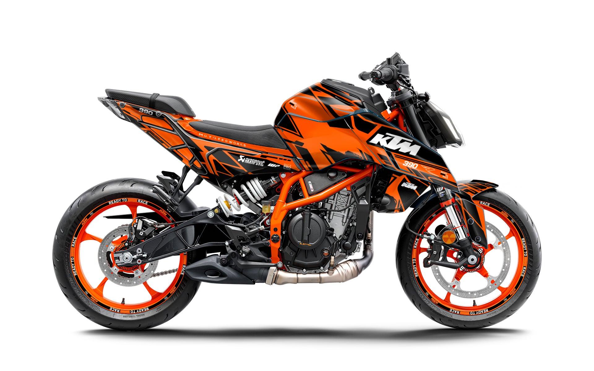 KTM 390 Duke GRAPHICS - "Pulse" (Orange) - MotoProWorks