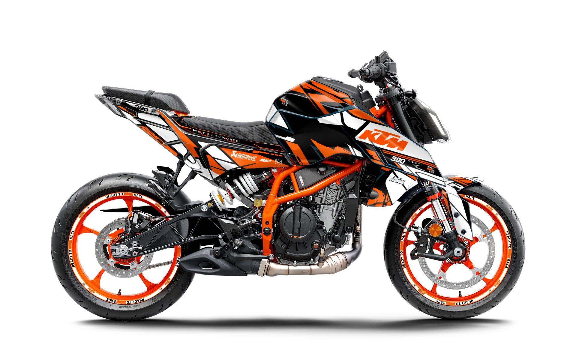 KTM 390 Duke GRAPHICS - "Pulse" (White) - MotoProWorks