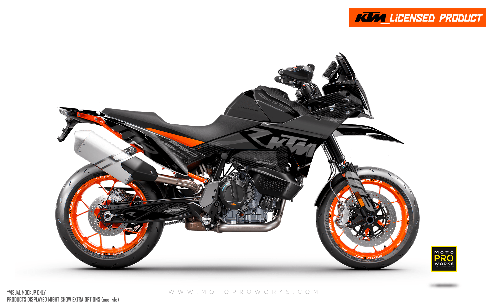 KTM 890 SMT GRAPHICS - "RR-Tech" (Black) - MotoProWorks