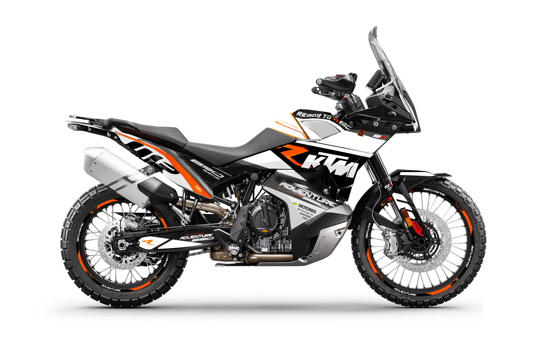 KTM 790/890 Adventure R/S 2023-2024 GRAPHICS - "RR-Tech" (White) - MotoProWorks