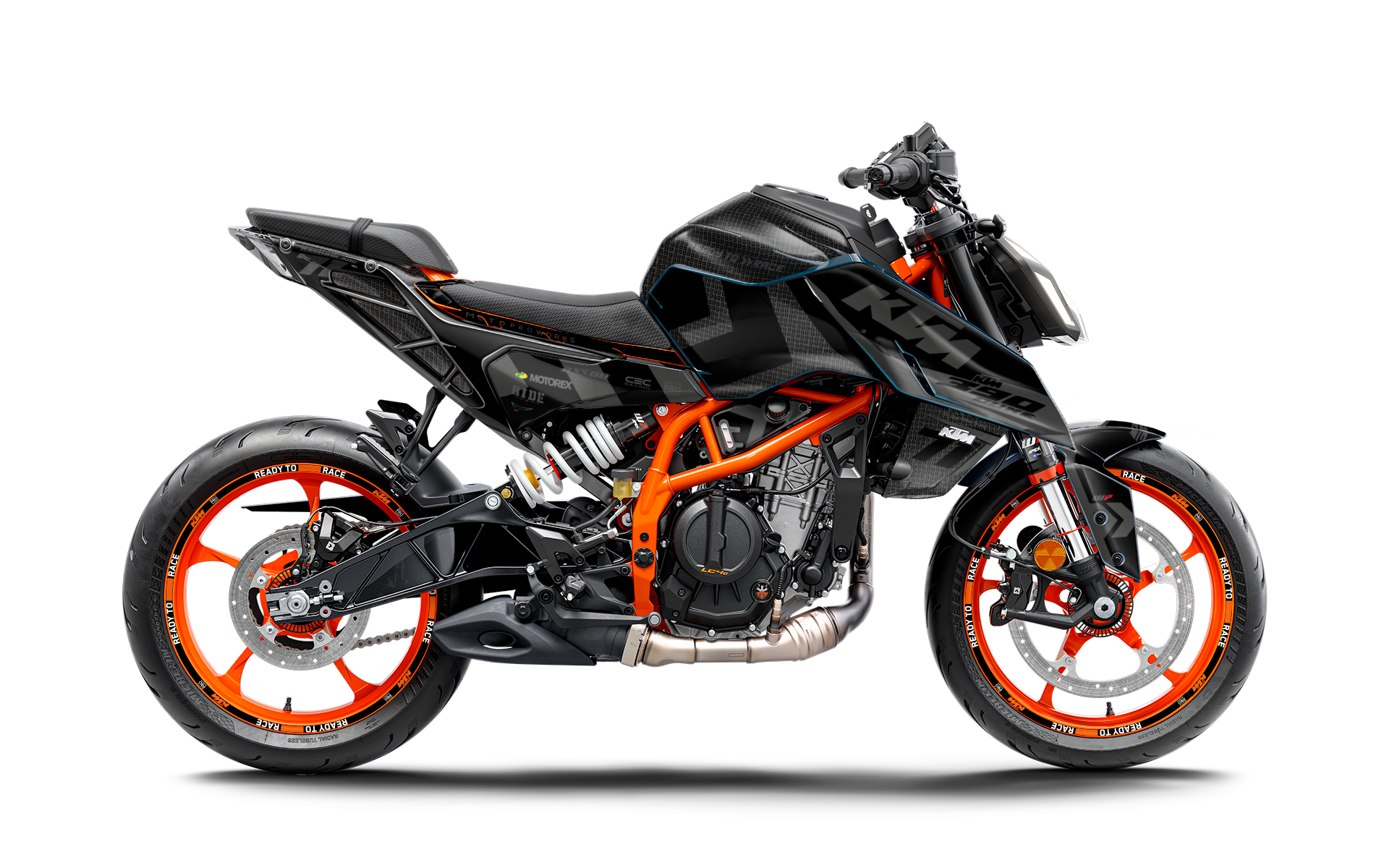 KTM 390 Duke 2024-2025 GRAPHICS - "Rasorblade" (Stealth) - MotoProWorks