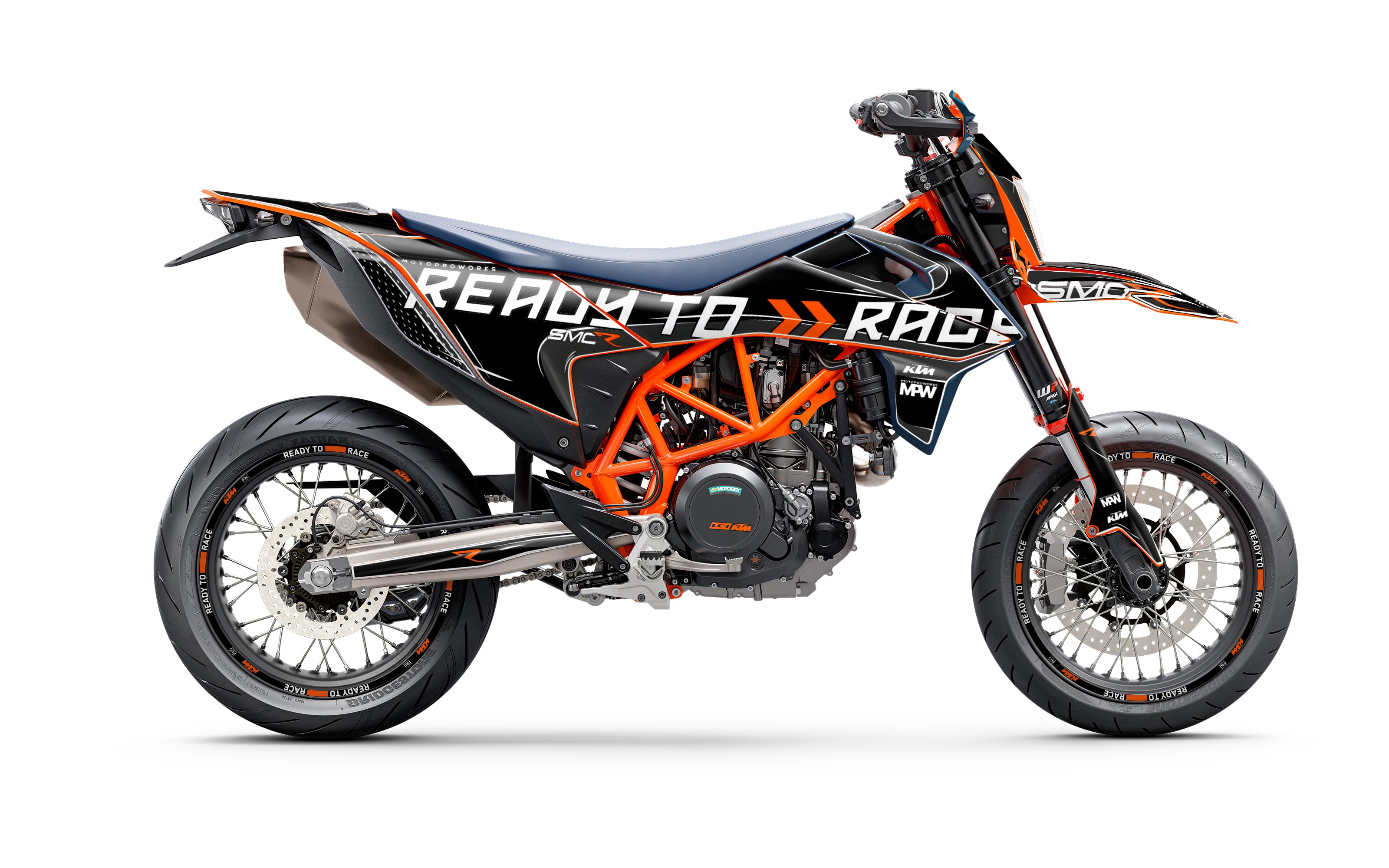 KTM ENDURO GRAPHICS - “Ready2Race-Trace“ (Black) - MotoProWorks