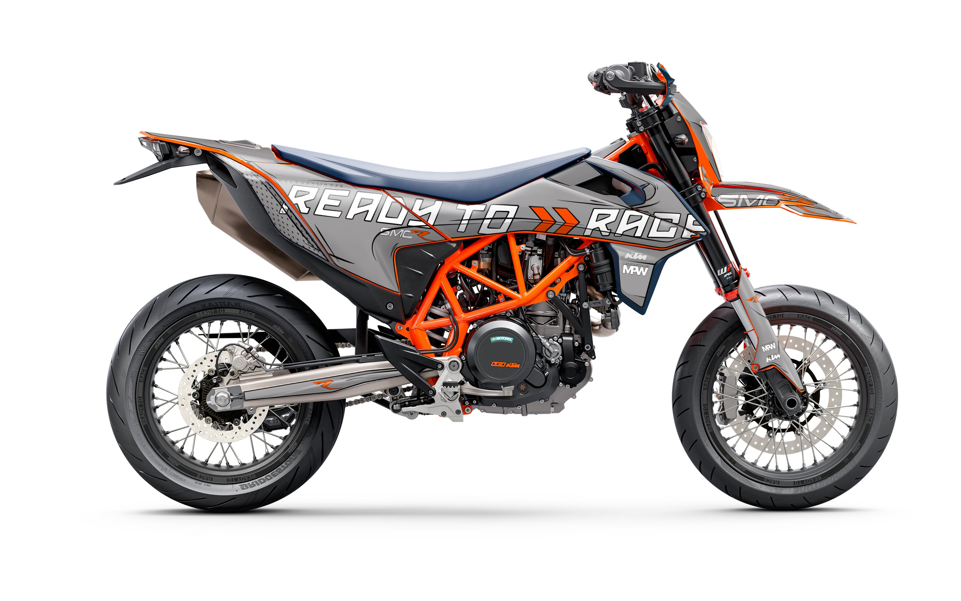 KTM ENDURO GRAPHICS - “Ready2Race-Trace“ (Grey) - MotoProWorks