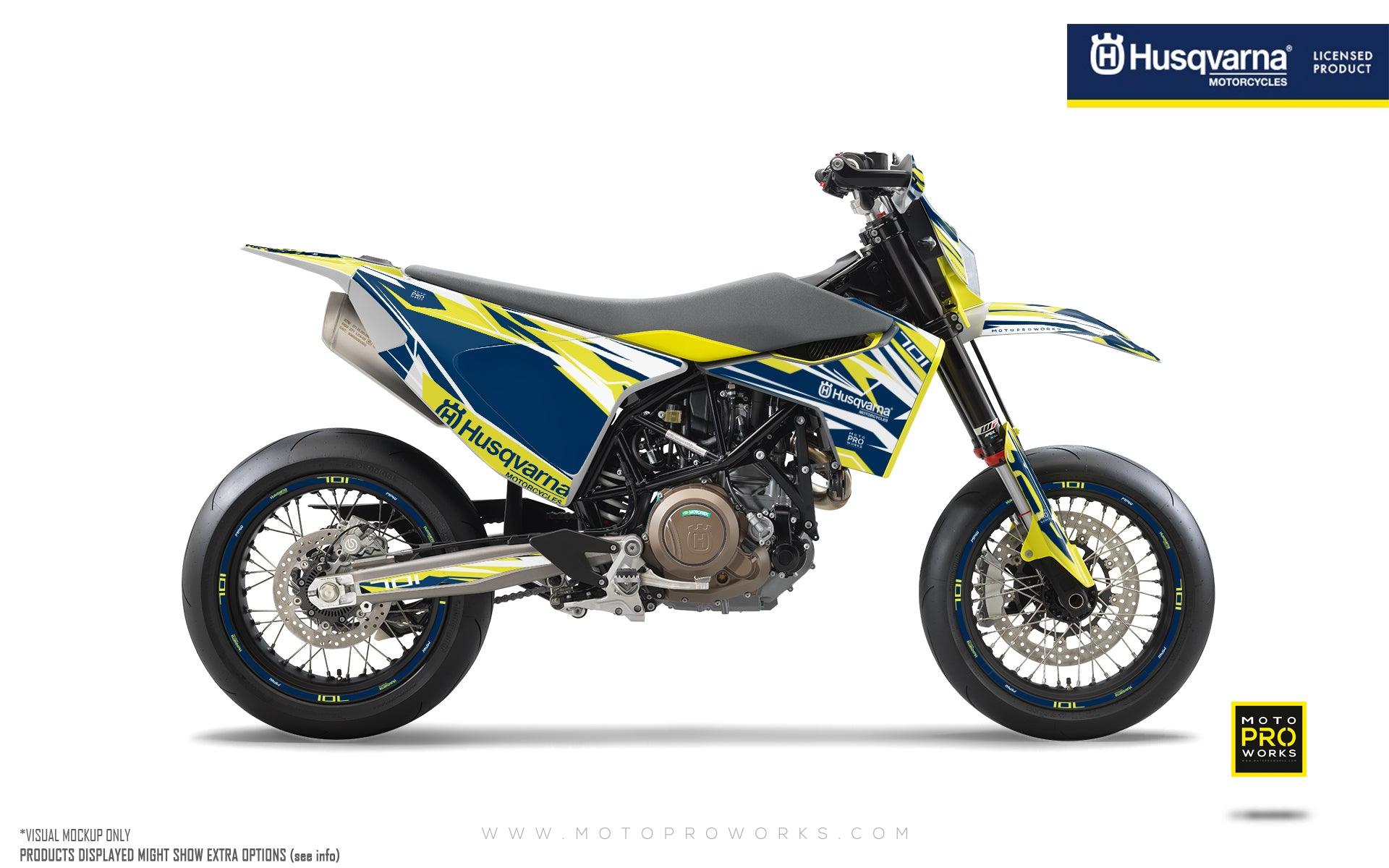 Husqvarna 701 Enduro Graphics - "Ripple" (Blue) - MotoProWorks