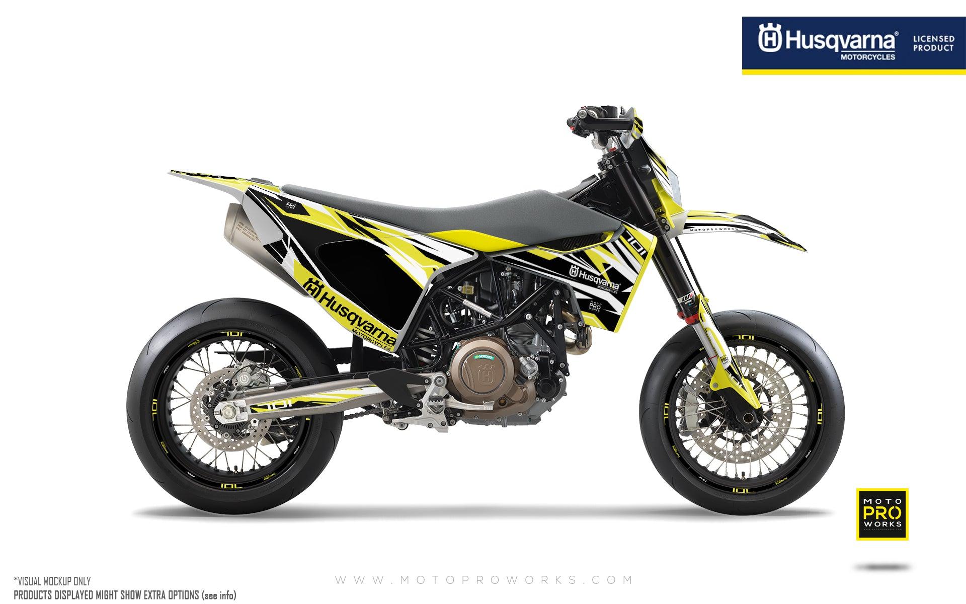 Husqvarna 701 Enduro Graphics - "Ripple" (Yellow) - MotoProWorks