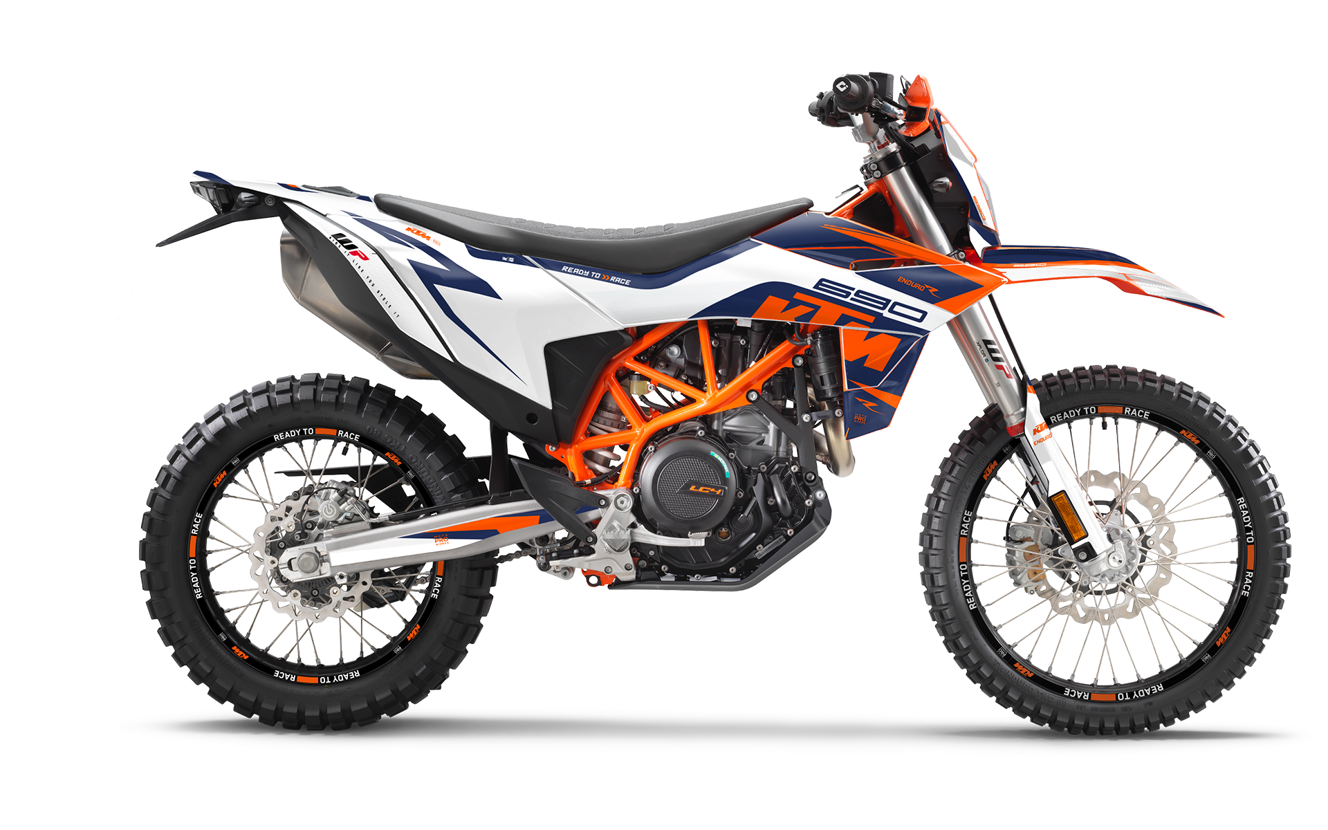 KTM 690 Enduro R 2026 GRAPHICS - "Torque" (White/Blue) - MotoProWorks