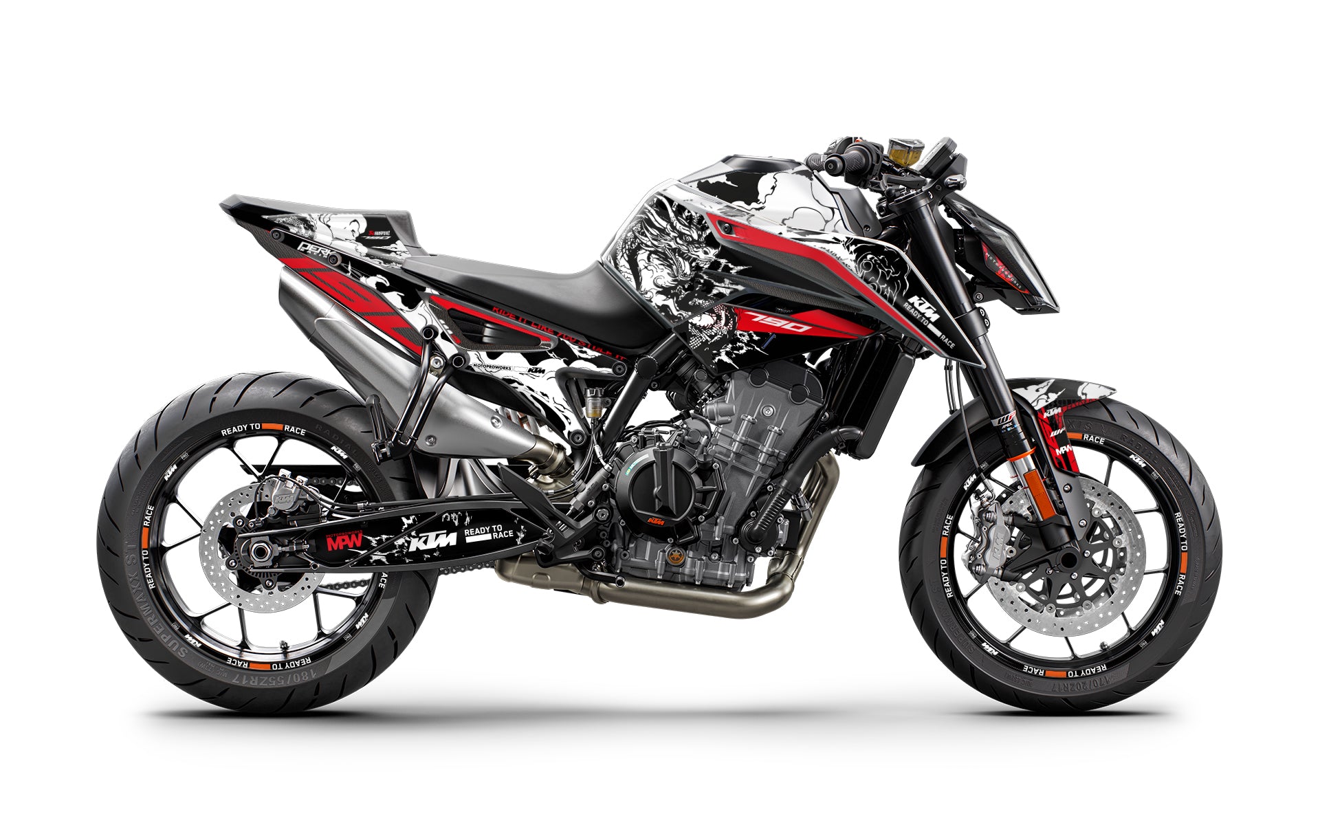 KTM 790/890 Duke GRAPHICS - "Drakai" (Red) - MotoProWorks