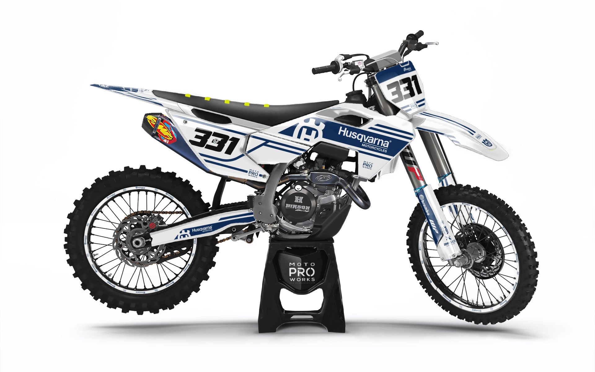 Husqvarna FC/TC GRAPHICS - "Fastlane" (White) - MotoProWorks