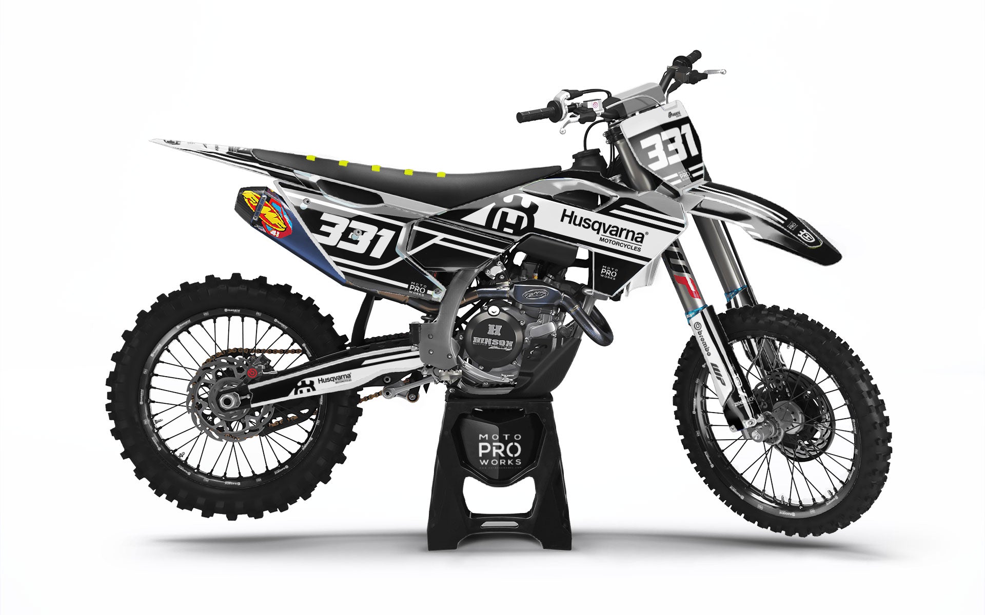 Husqvarna FC/TC GRAPHICS - "Fastlane" (Black) - MotoProWorks