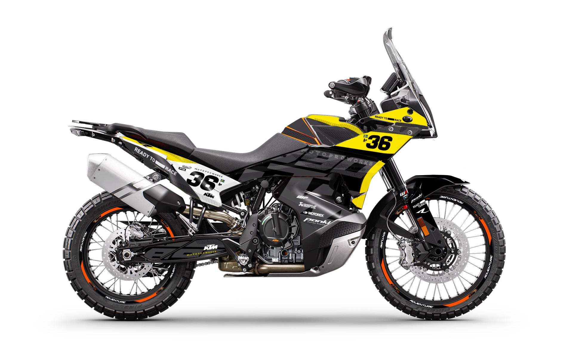 KTM 790/890 Adventure R/S GRAPHICS - "Frontier" (Grey/Yellow) - MotoProWorks