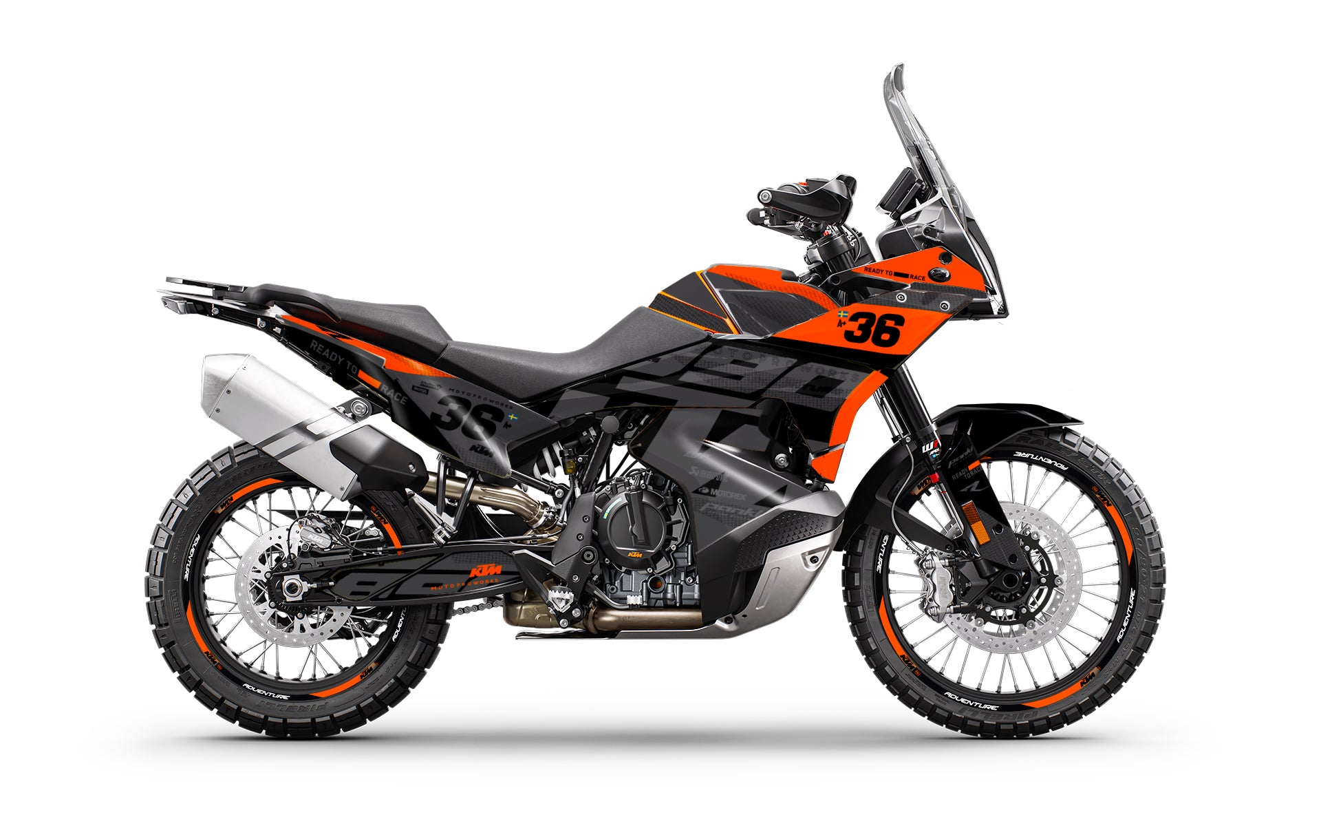 KTM 790/890 Adventure R/S GRAPHICS - "Frontier" (Black/Orange) - MotoProWorks