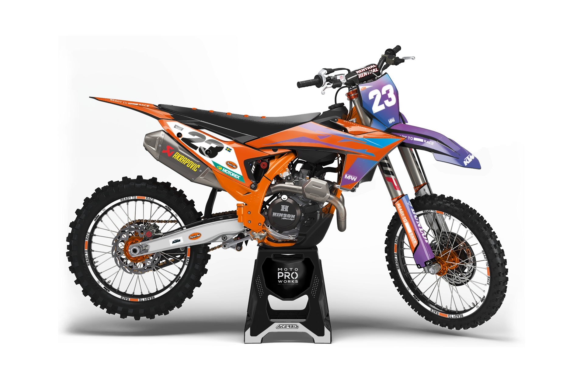 KTM EXC / EXC-F GRAPHICS - “OnTrack" (Orange/Gradient) - MotoProWorks