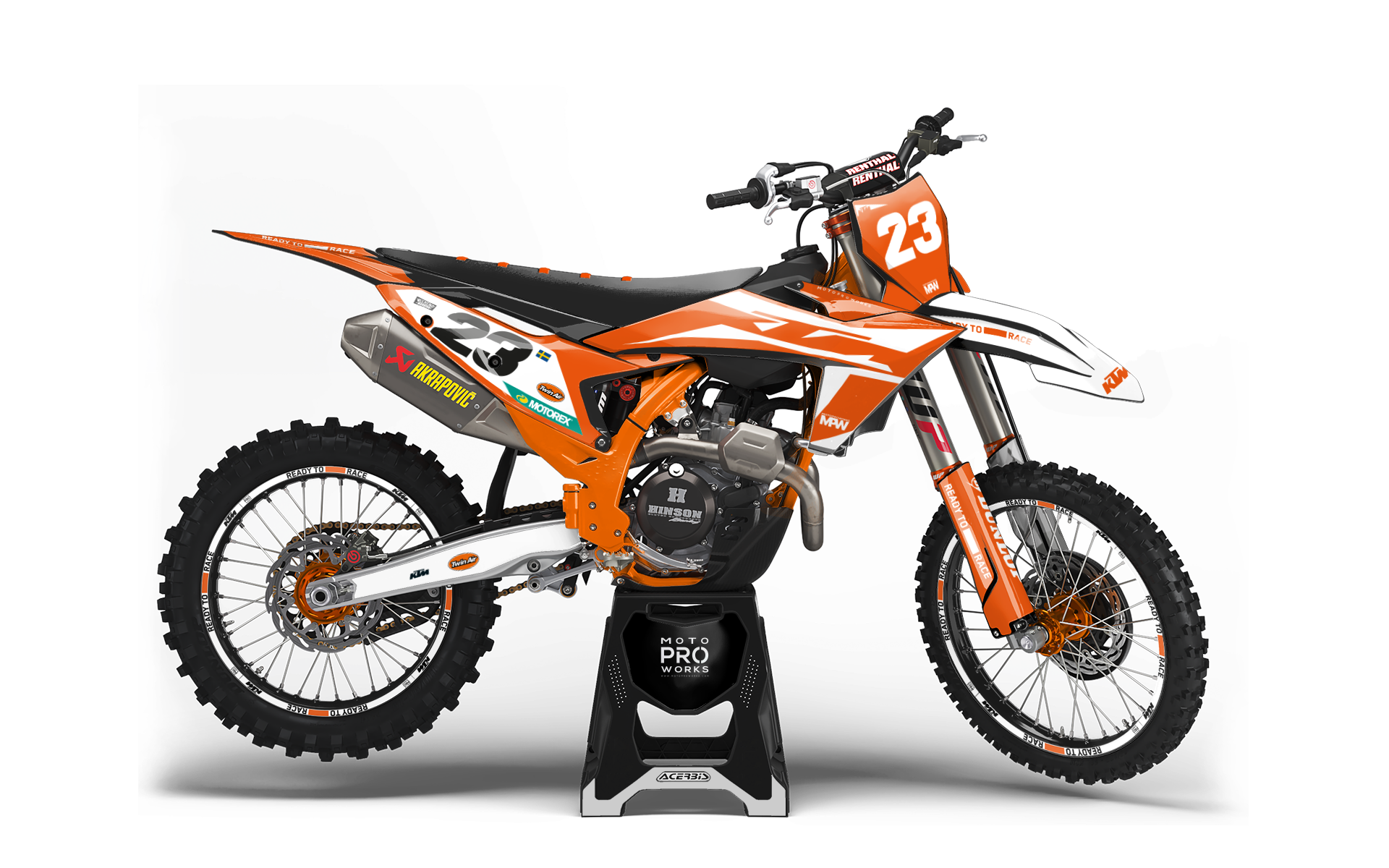 KTM EXC / EXC-F GRAPHICS - “OnTrack" (Orange) - MotoProWorks