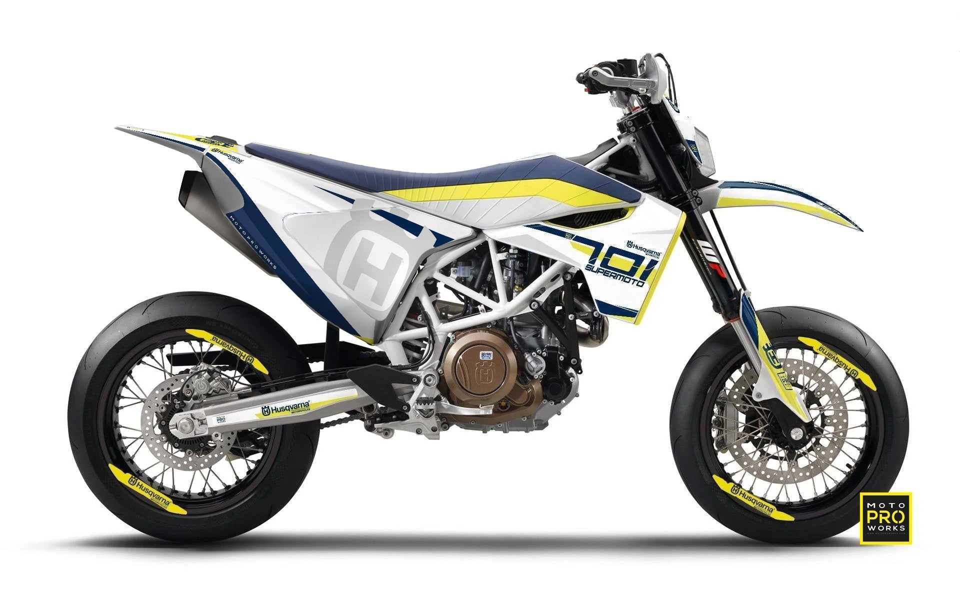Husqvarna 701 GRAPHICS - "SEVENOHTWO" (White) - MotoProWorks