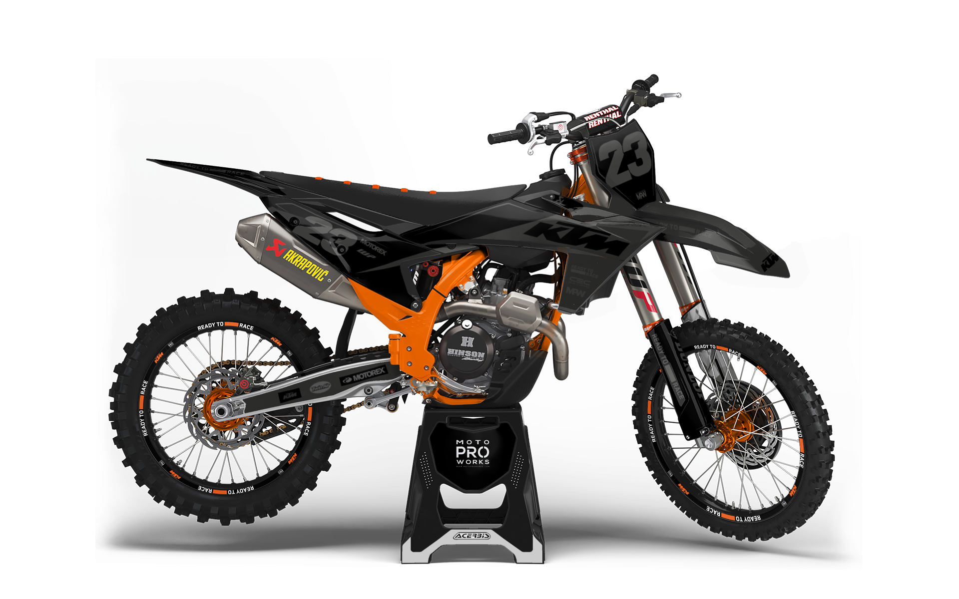 KTM EXC / EXC-F GRAPHICS - “Ignition” (Grey) - MotoProWorks