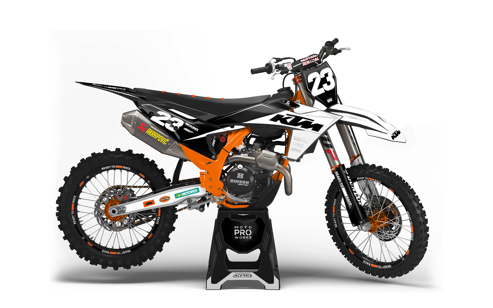 KTM SX / SX-F GRAPHICS - “Ignition” (White) - MotoProWorks