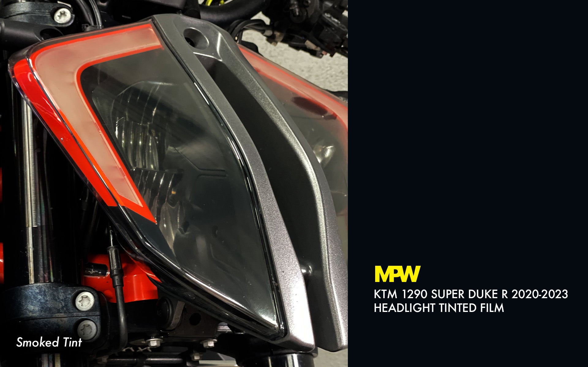 Premium Headlight Tinted Film for KTM 1290 Super Duke R (2020–2023) - MotoProWorks