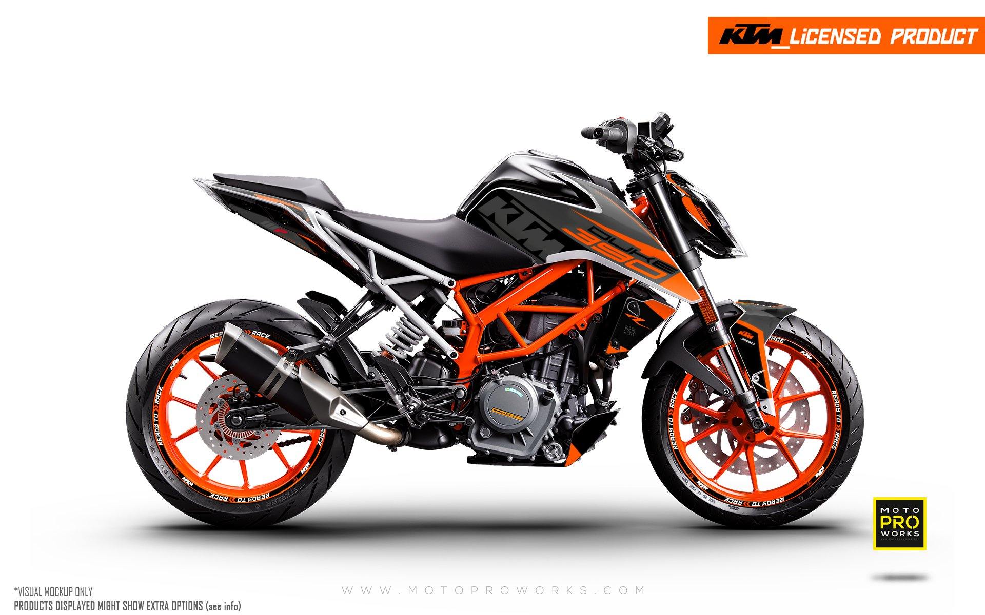 KTM 250 Duke GRAPHICS - "Torque" (Black/Orange) - MotoProWorks