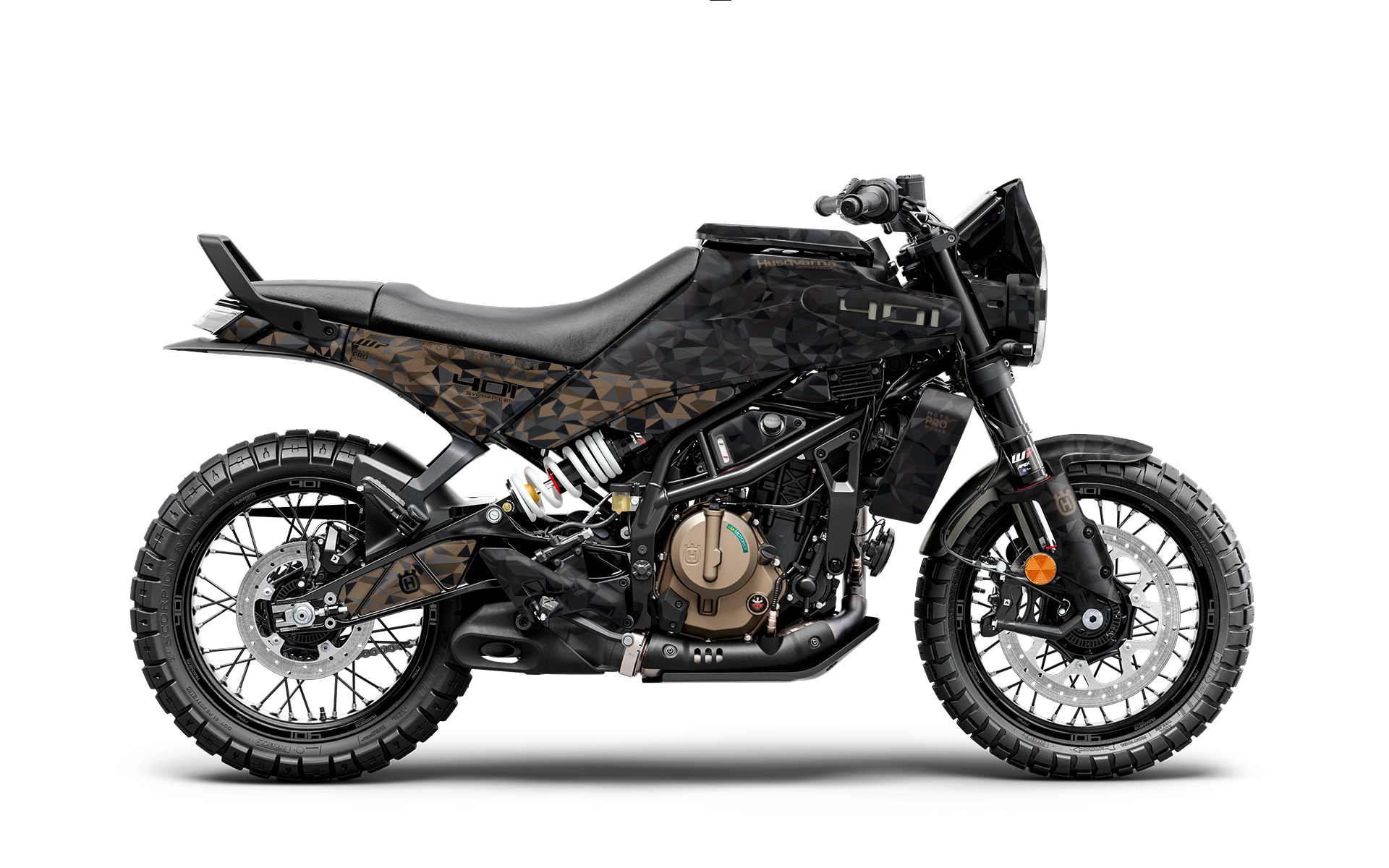 Husqvarna 401 Svartpilen GRAPHICS - "Polyatomic" (Storm) - MotoProWorks