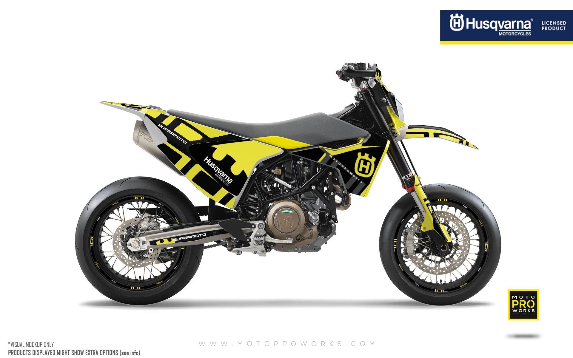 Husqvarna 701 Enduro Graphics - "Monarch" (Yellow) - MotoProWorks
