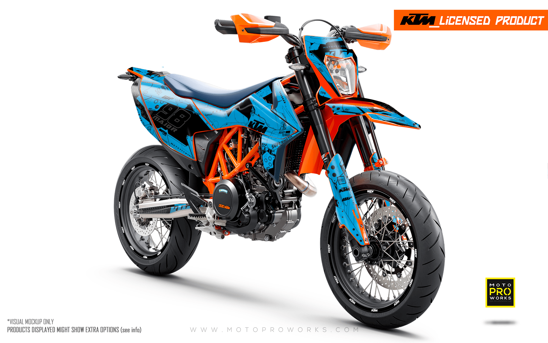 KTM 690 Enduro GRAPHICS - "Armatech" (Light Blue) - MotoProWorks