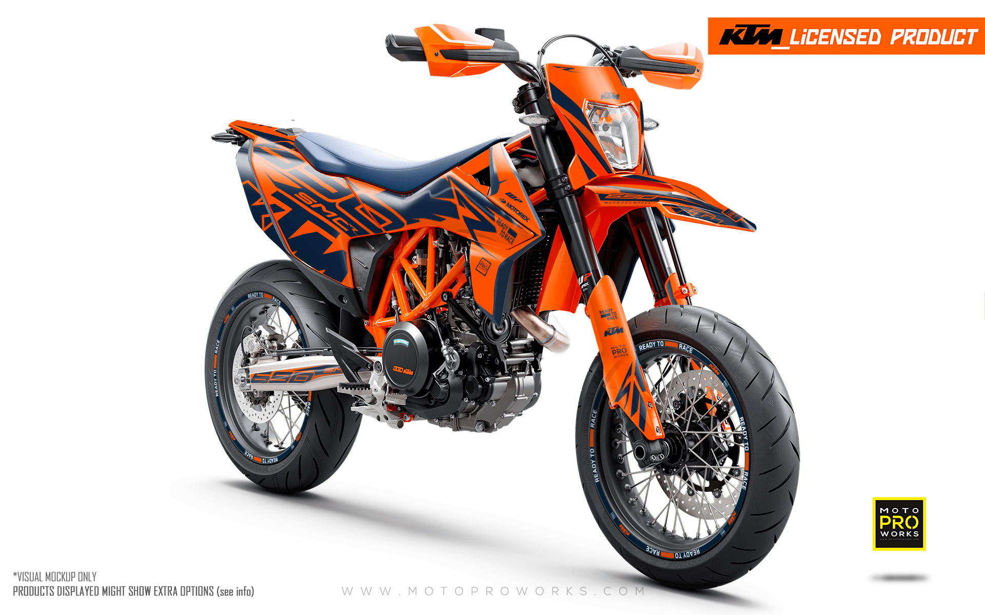 KTM 690 Enduro GRAPHICS - "Quickshift" (Orange/Blue) - MotoProWorks