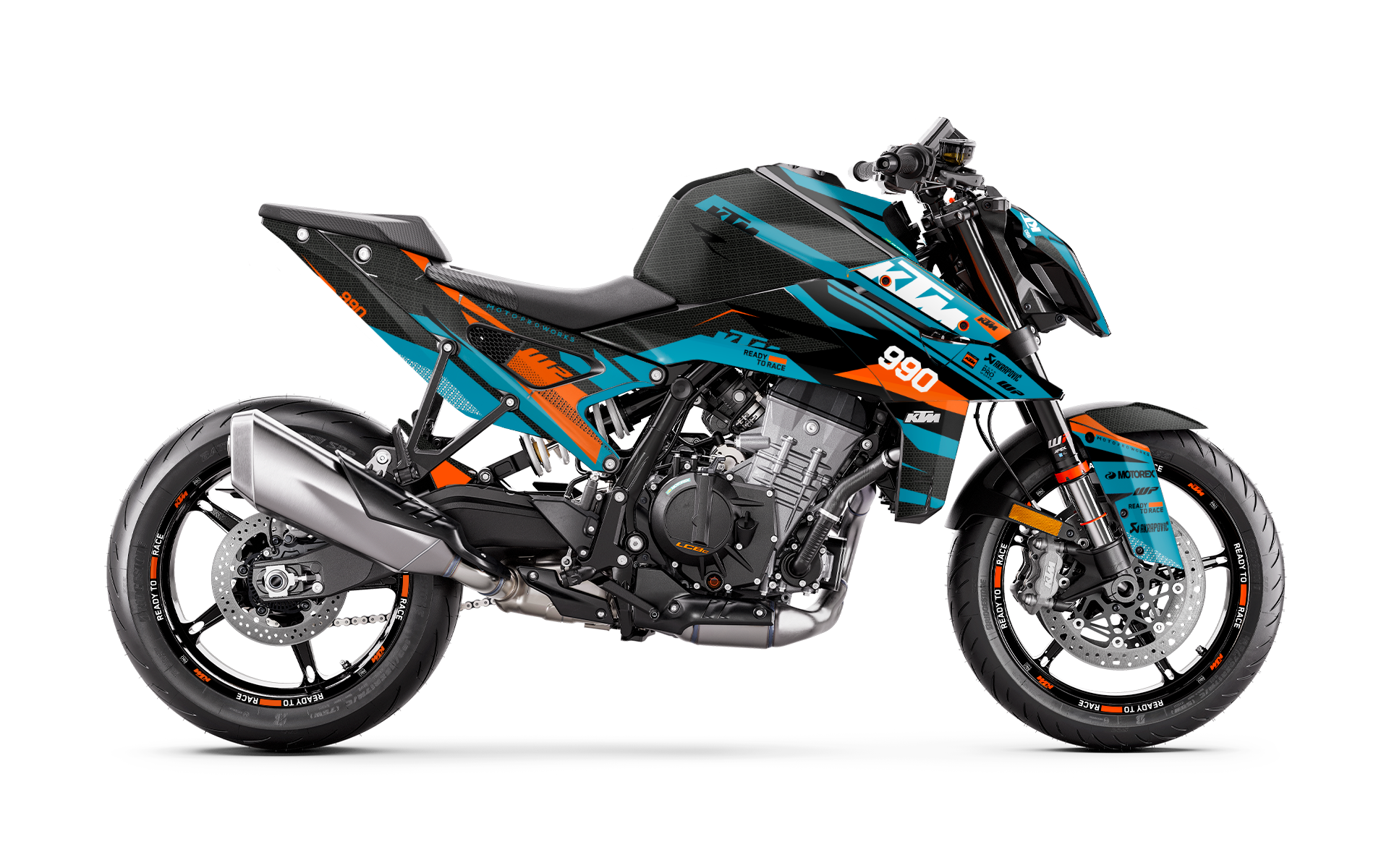 KTM 990 Duke GRAPHICS - "Nebula" (Blue) - MotoProWorks