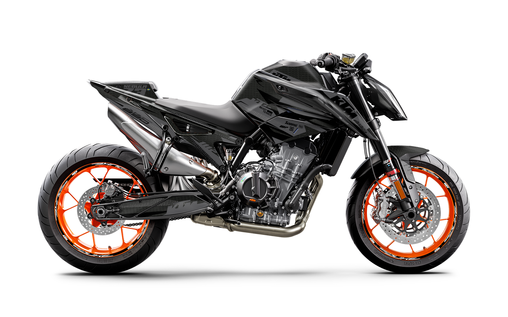 KTM 790/890 Duke GRAPHICS - "Nebula" (Grey) - MotoProWorks