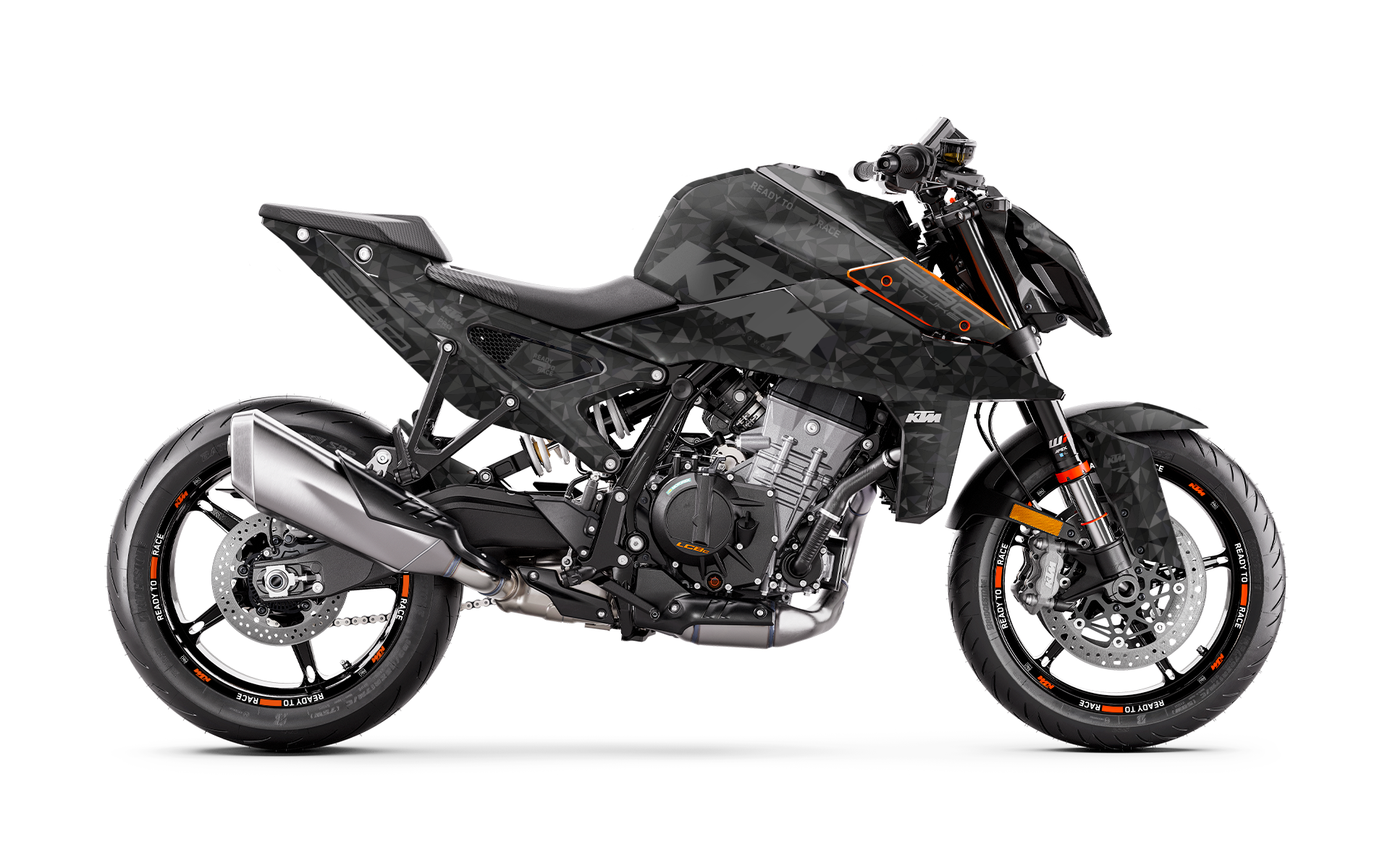 KTM 990 Duke GRAPHICS - "Polyatomic" (Stealth) - MotoProWorks