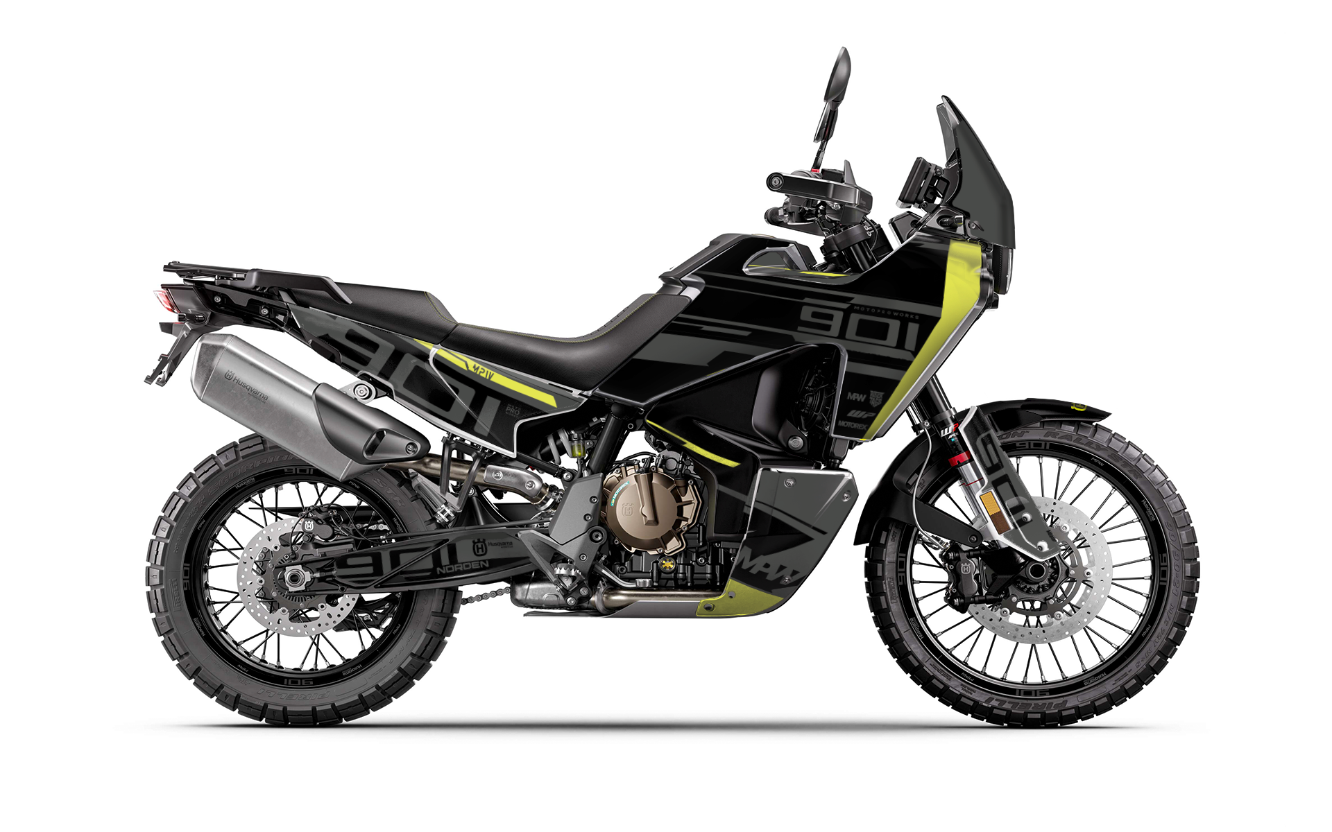 HUSQVARNA Norden 901 GRAPHICS - "Quest" (Black/Yellow) - MotoProWorks