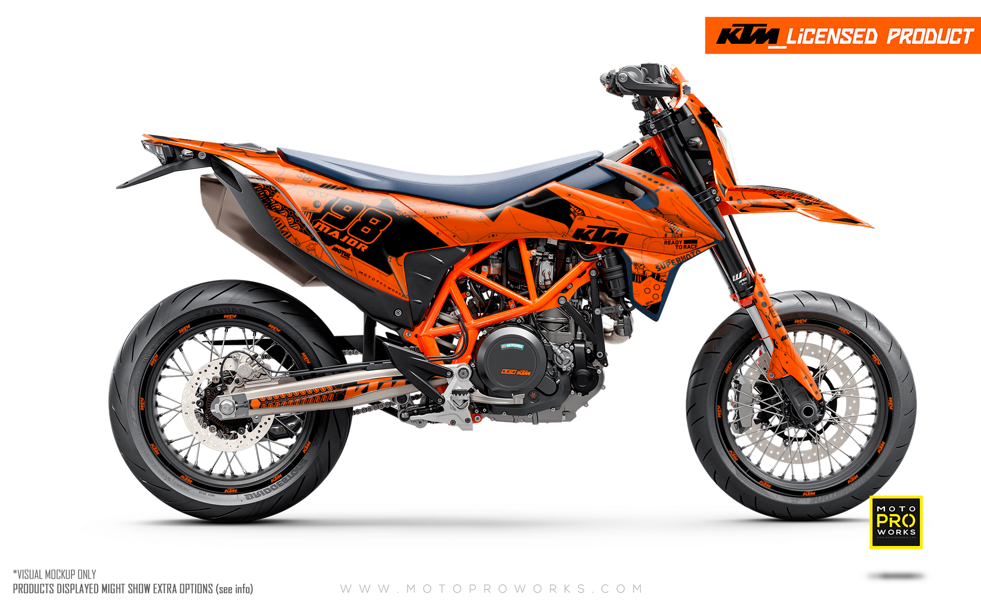 KTM 690 Enduro GRAPHICS - "Armatech" (Orange) - MotoProWorks