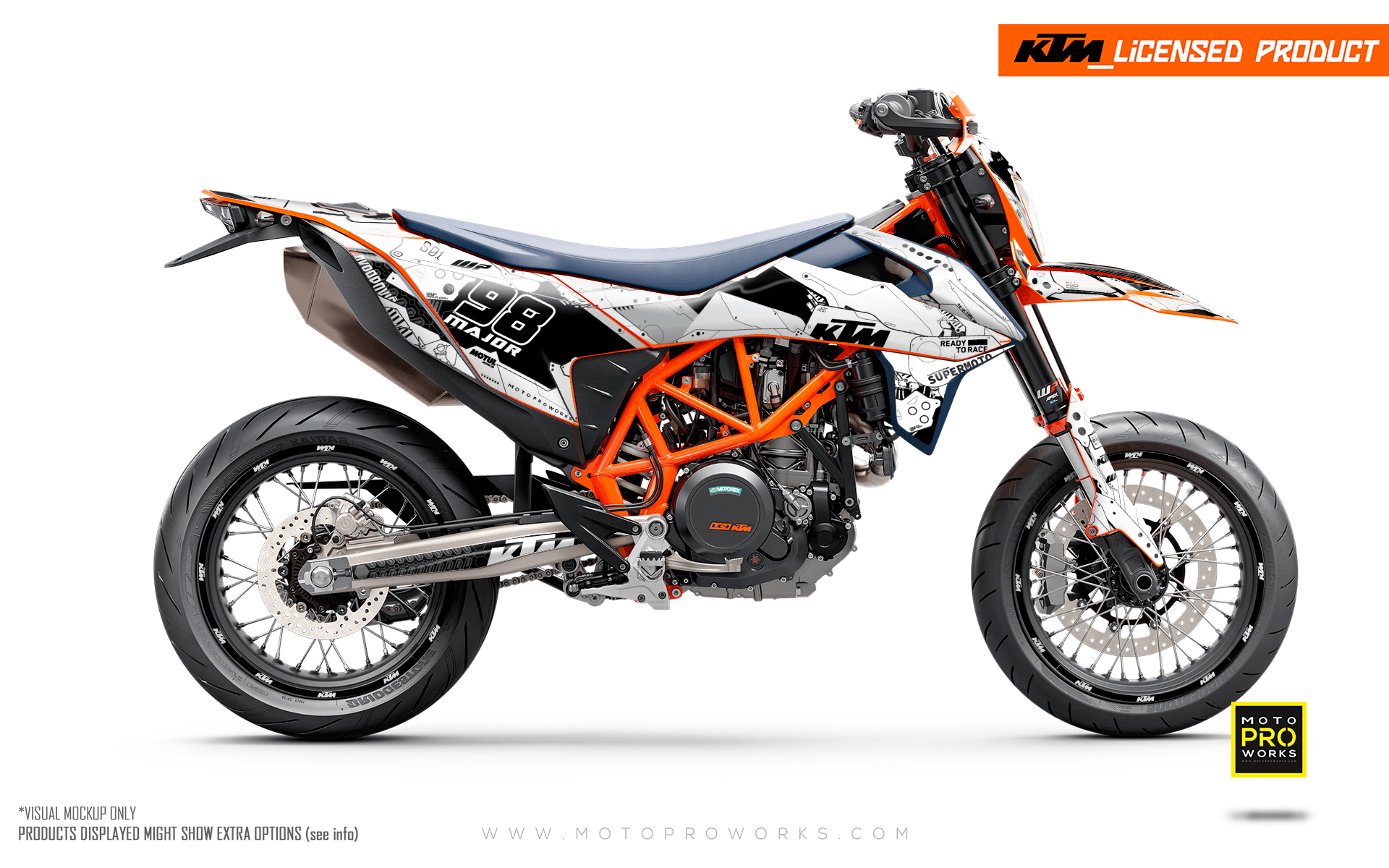 KTM 690 Enduro GRAPHICS - "Armatech" (White) - MotoProWorks