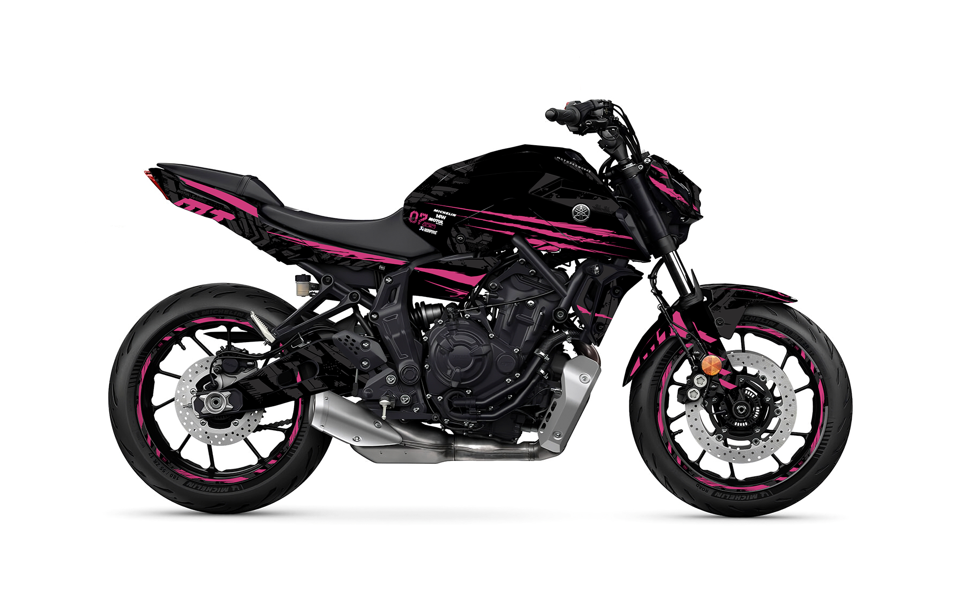 Yamaha MT-07 Graphics - "Venom" (Pink) - MotoProWorks
