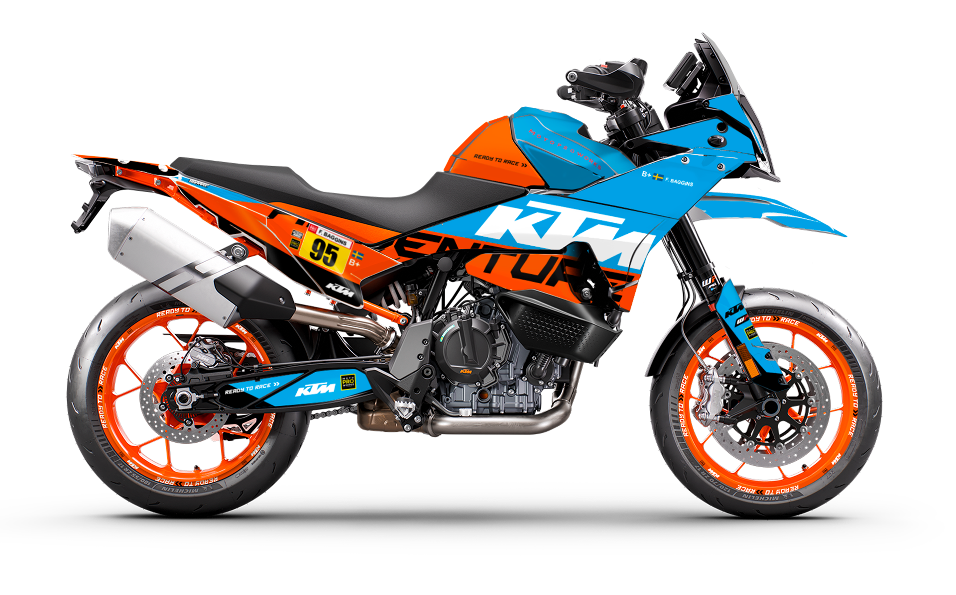 KTM 890 SMT GRAPHICS - "Waypointer" (Ocean) - MotoProWorks