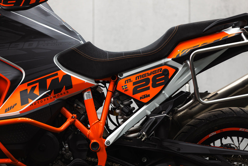 KTM 1290 Super Adventure GRAPHICS - "Fragment" (Black/Orange) - MotoProWorks